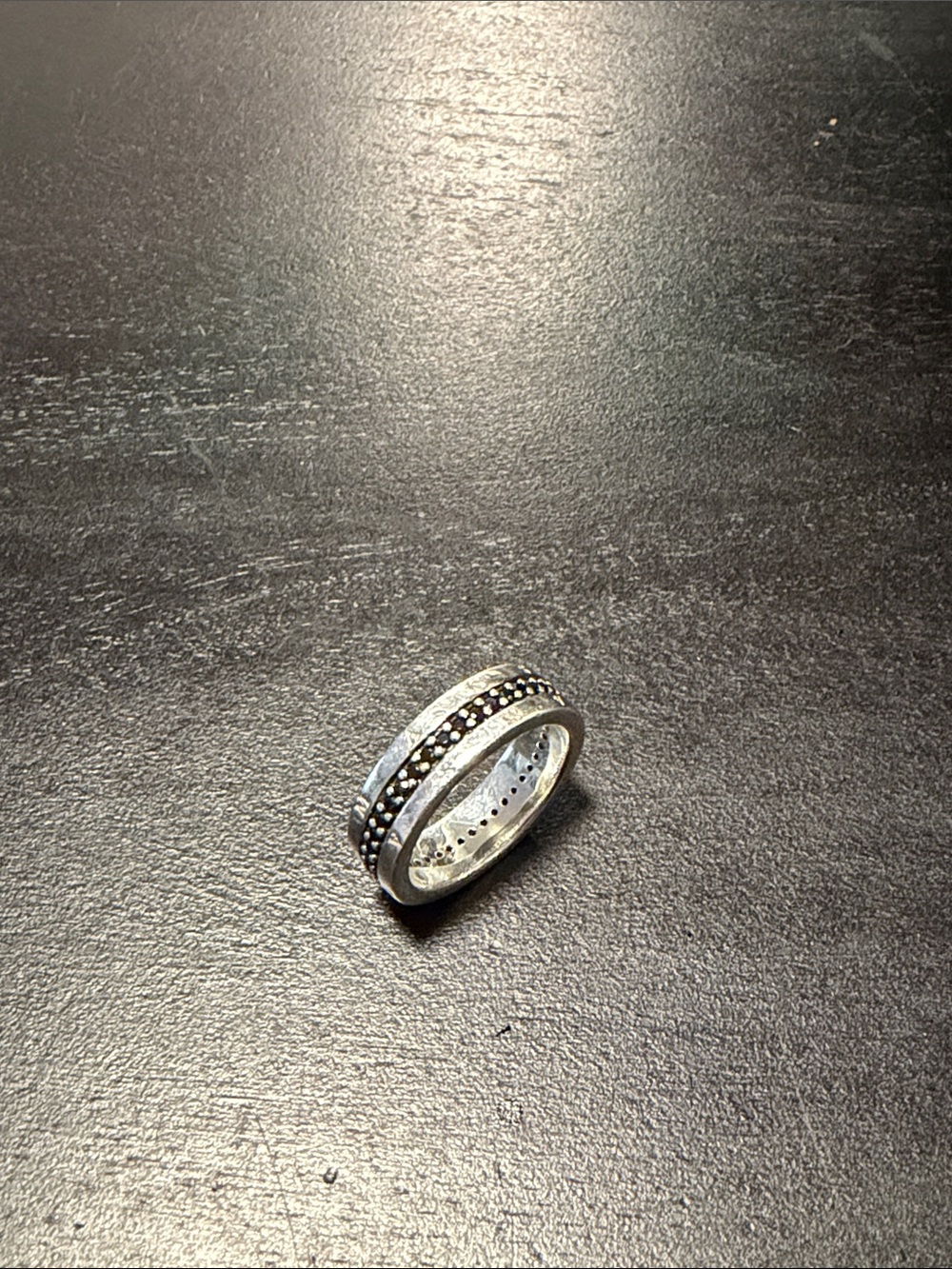 Thomas Sabo Silver Ring with Black Accents